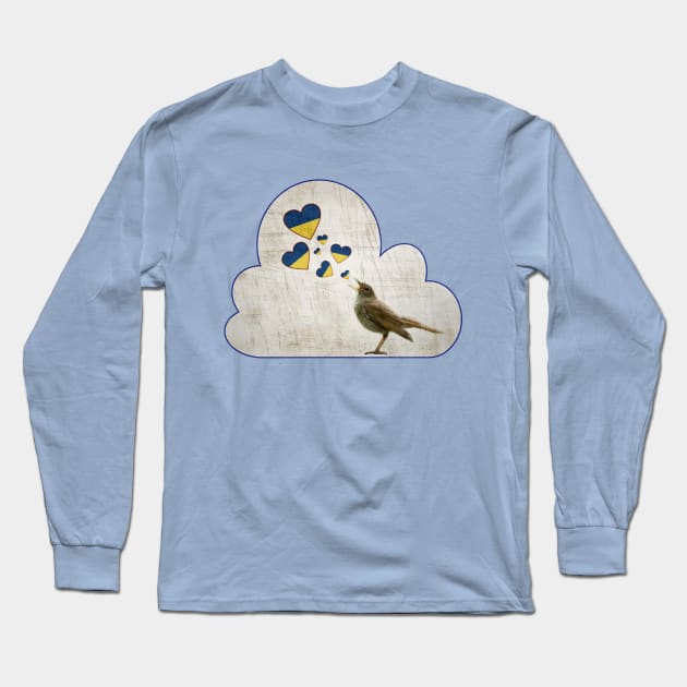 Nightingale Singling for Ukraine Long Sleeve T-Shirt by KrissyK